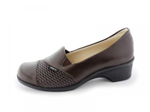 9330 Brązowy+Elastico Kosela Medic eleganckie półbuty damskie profilaktyczno - zdrowotne
