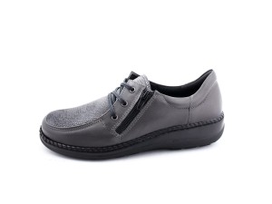 Kosela Medic półbuty damskie profilaktyczne, zdrowotne, stopy wrażliwe, halluksy 9862 Szary+Stretch