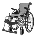 S-ERGO 115 Wózek inwalidzki aluminiowy lekki składany aluminiowy z hamulcami dla opiekuna 