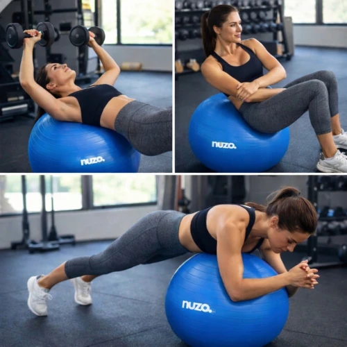 Piłka gimnastyczna do ćwiczeń siedzenia rehabilitacji 65cm fitness pompka