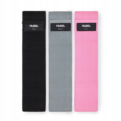 ZESTAW 3 GUM OPOROWYCH DO ĆWICZEŃ TAŚMY MATERIAŁOWE FITNESS MINI HIP BAND