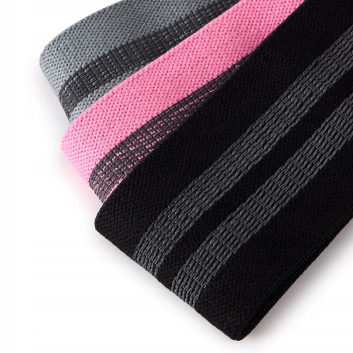 ZESTAW 3 GUM OPOROWYCH DO ĆWICZEŃ TAŚMY MATERIAŁOWE FITNESS MINI HIP BAND