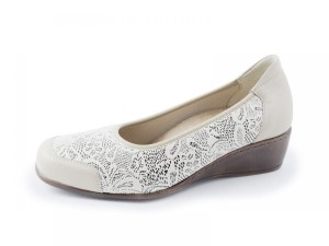 9753 Beż+Stretch Kosela Medic Półbuty damskie skórzane obuwie profilaktyczne, zdrowotne